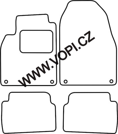 Autokoberce Saab 9-3 2008 - Colorfit (4011)